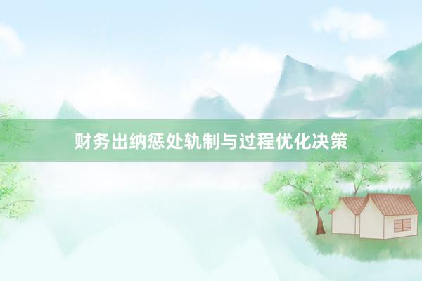 财务出纳惩处轨制与过程优化决策