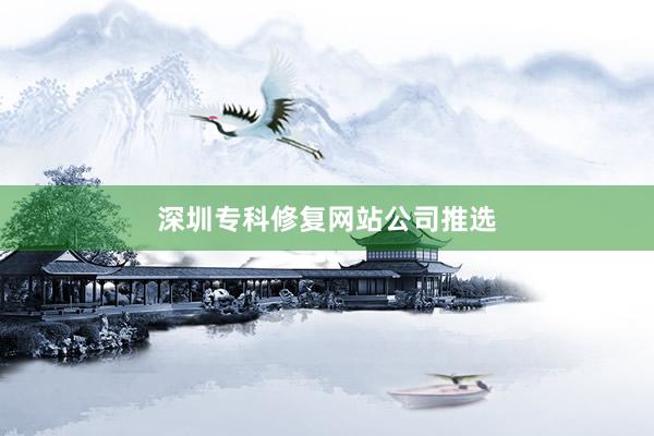 深圳专科修复网站公司推选